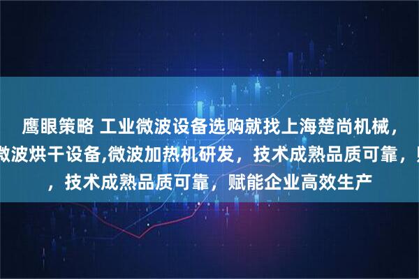 鹰眼策略 工业微波设备选购就找上海楚尚机械，专注微波杀菌机,微波烘干设备,微波加热机研发，技术成熟品质可靠，赋能企业高效生产